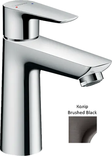 Змішувач Hansgrohe Talis E 110 для умивальника з донним клапаном pop-up Brushed Black 71710340 Шліфований чорний хром - фото 2