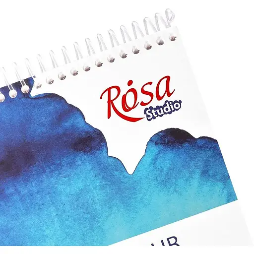 Скетчбук для акварели Rosa Studio на спирали Бирюза А5 200г/м2 32л белая бумага - фото 4