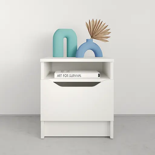 Приліжкова тумба MebelStar Лілу 40x40x44,5 см Аляска білий (MBS-1311) - фото 2