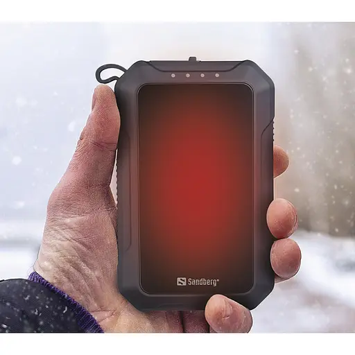 УМБ Sandberg Hand Warmer з обігрівачем рук 10000 mAh 2A, USB, Type-C in, LED ліхтар 1W - фото 4