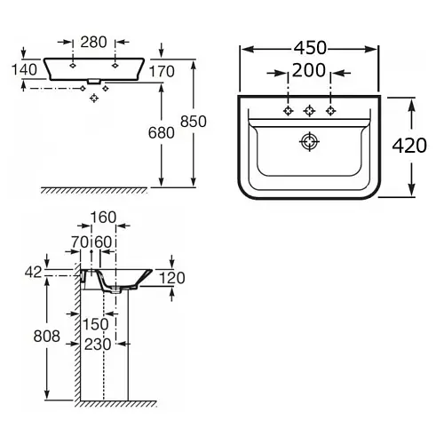 Умивальник Roca Gap A327477000, Білий - фото 2