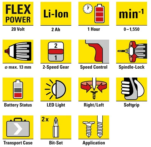 Дрель-шуруповерт аккумуляторный Trotec PSCS 11-20V с АКБ и ЗУ + кейс (4410000302) - фото 7