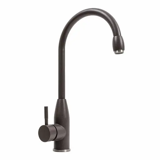 Смеситель для кухни Platinum 26 FHP (7456) Гренадин Черный - фото 1