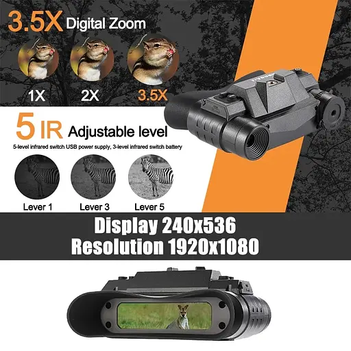 Повний комплект окуляри нічного бачення ПНБ з невидимою підсвіткою 940nm Ziyouhu G1 + кріплення на шолом (100937-989) - фото 6