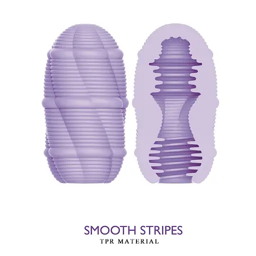 Мастурбатор яйцо Pretty Love Smooth Stripes Cupid-X фиолетовый - фото 3