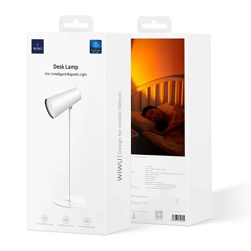 Настільна LED лампа WIWU Wi-D8 Desk Lamp 4 in1 Intelligent Magnetic Light White - фото 2
