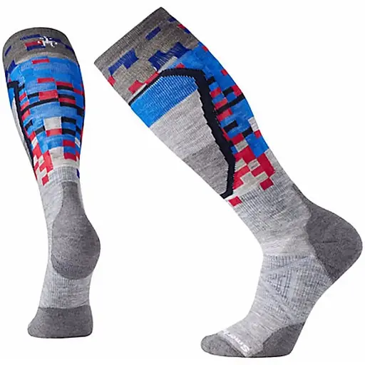 Шкарпетки Smartwool Men's PhD Ski Medium Pattern SW 01330 Light Grey XL Smart Wool (1033-SW 01330.039-XL)