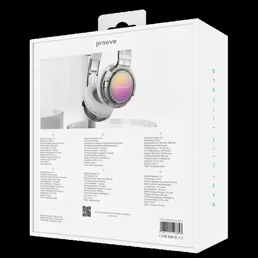 Навушники Proove Bluetooth Stereo Crystal Galaxy transparent white UA - фото 5
