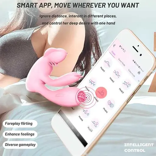 Смарт-вибратор для женщин Love Spouse с подогревом для точки G из силикона 110 мм розовый - фото 5