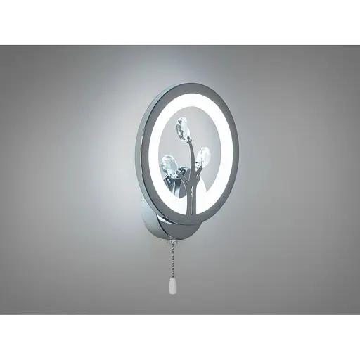 Світлодіодний приліжковий декоративний світильник Romin 16 W хром - фото 1