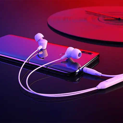 Провідні вакуумні навушники Borofone BM20, 3.5mm, 1.2m, Білий - фото 4