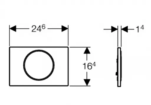 Клавіша змиву Geberit Sigma10 нержавіюча сталь 115.758.SN.5, Хром матовый - фото 2