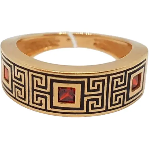 Золотое кольцо Tango с фианитами и эмалью. 380224Е 18