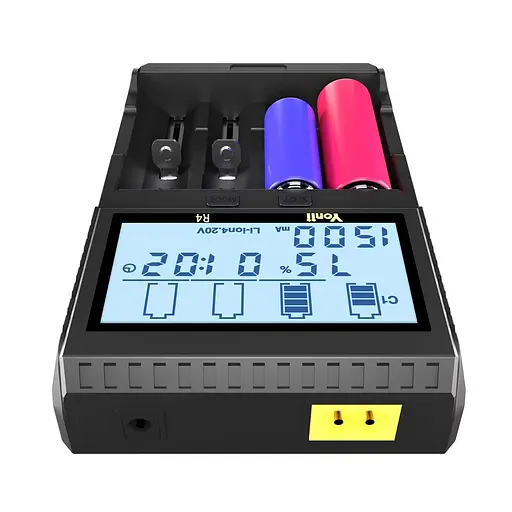 Зарядное интеллектуальное устройство для аккумуляторов Yonii D4 Plus LCD (4 канала) - фото 2
