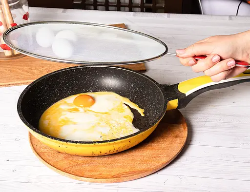 Екран кришка від бризок із ручкою A-Plus на сковороду d-29 см, A-plus 85764 - фото 5