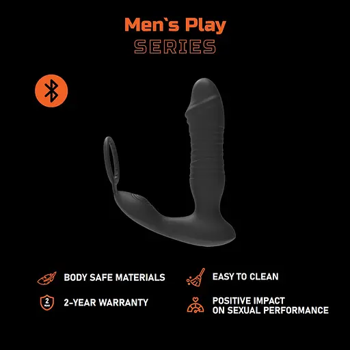 Стимулятор простати Erospace Men's Play B5, 17.3 см чорний - фото 2