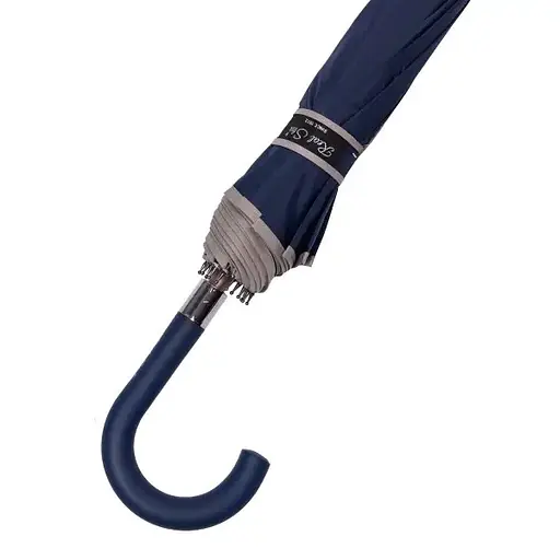 Зонт-трость Yiwu HP-23-16G полуавтомат складной 120 см синий - фото 5