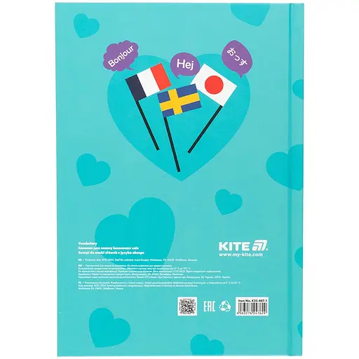 Словарь для записи иностранных слов Kite Girl 60 листов (K25-407-1) - фото 3