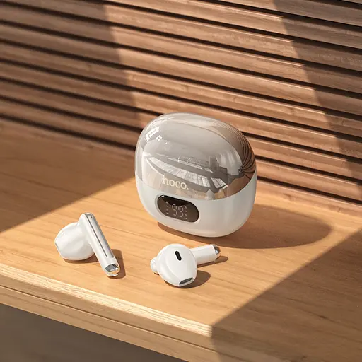 Навушники бездротові Hoco TWS EQ18 вкладиші білий - фото 5