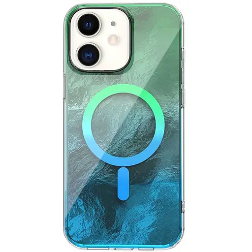 Чохол Epik TPU Shiny Mountain MagFit для Apple iPhone 11, 6.1 Green/Blue - фото 1