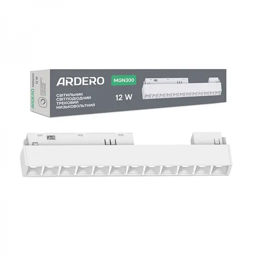 Світлодіодний магнітний трековий світильник Ardero MGN300, 12W 4000К білий (80599)