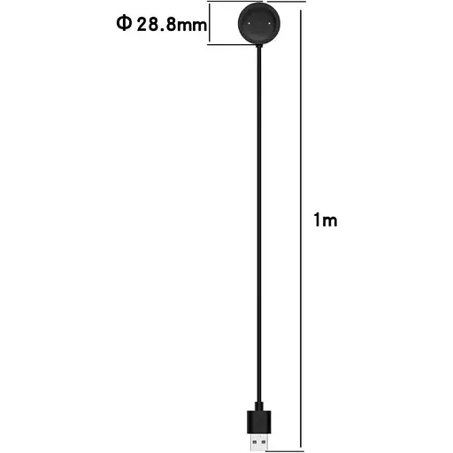 Зарядное устройство DK CDK для Xiaomi Mibro Lite кабель (1м) USB (015696) (black) - фото 3