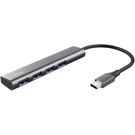 Trust USB-хаб Halyx Type-C до 4-Port USB-A 3.2 Grey