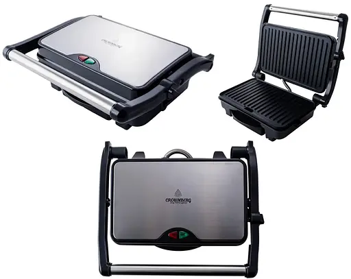 Прижимной контактный домашний гриль Crownberg CB-1046, 750 Вт - фото 2