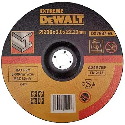 Круг відрізний DeWalt Extreme сталь/металеві труби й профілі/кольорові метали 230х3.0х22.23 мм (DX7987)