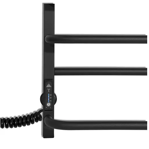 Электрический полотенцесушитель Laris Зебра Комфорт ЧФЧ10 500x900 Е левый R3 73207638, Черный матовый, Левое, Электронный - фото 5