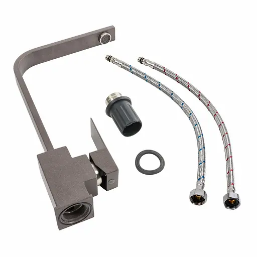 Смеситель для кухни Platinum 179 NES (3007) Гренадин Черный - фото 3