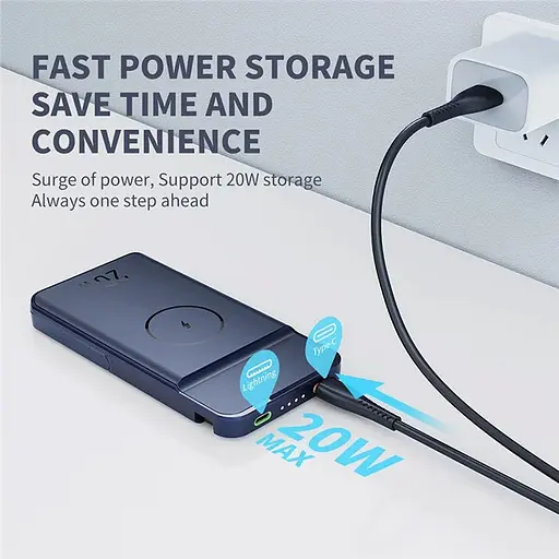 Портативное ЗУ Power Bank JJT-MP01 2in1 20W с БЗУ+iWatch 10000 mAh - фото 4