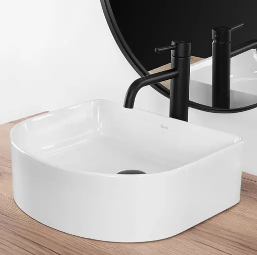 Умивальник Rea Clara white накладний REA-U0631, Білий - фото 5