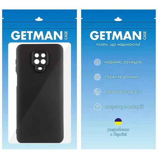 Чохол TPU GETMAN Liquid Silk Full Camera для Xiaomi Redmi Note 9s / Note 9 Pro / Note 9 Pro Max Чорний / Black - фото 5