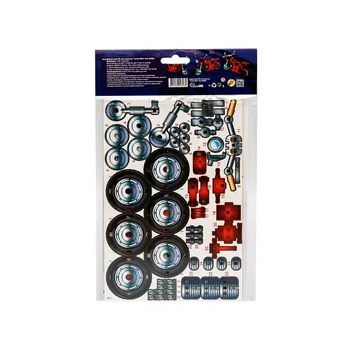 Детский деревянный 3D конструктор Турбо байк PuzzleOk Puz-00961 91 деталь - фото 2