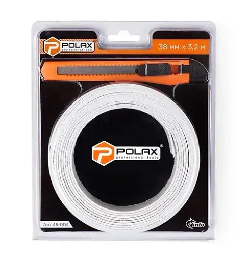 Бордюрна стрічка для ванної Polax 80 мм х 3,2 м біла - фото 1
