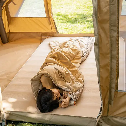 Спальний мішок Naturehike L150 NH20MSD05 лівий 13°C бежевий - фото 3