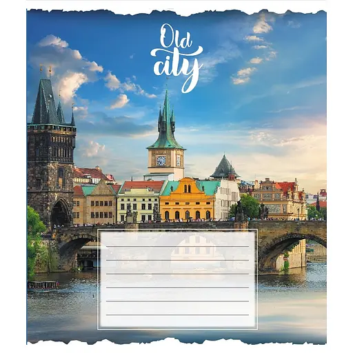 Зошит загальний "Старе місто" Leader 096-630039K-5 в клітинку, 96 аркушів - фото 1