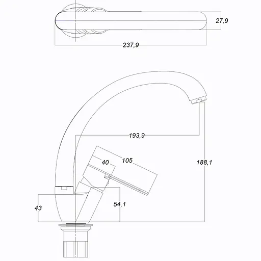 Смеситель для кухни Globus Lux Dolly GLD-0203S однорычажный с поворотным сливом 360° для удобства использования - фото 6