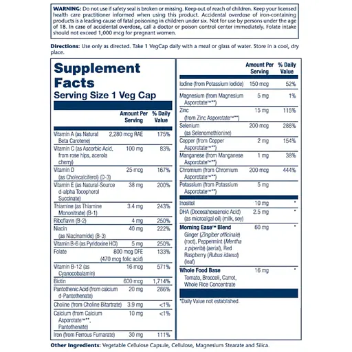 Комплекс витаминов Solaray Once Daily Prenatal Multivitamin 90 капсул - фото 2