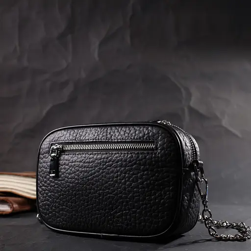 Сумка Vintage декорированная металлическими кнопками из натуральной кожи 20х14х6.5 см sum0029055 - фото 10