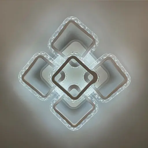 Світлодіодний світильник із RGB підсвіткою у білому корпусі | Арт. A 2517/4+1S RGB WT | Line F - фото 2