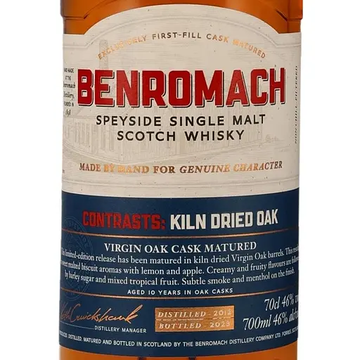 Виски Benromach Virgin Oak Kiln Dried 46% 0.7 л в подарочной коробке - фото 4