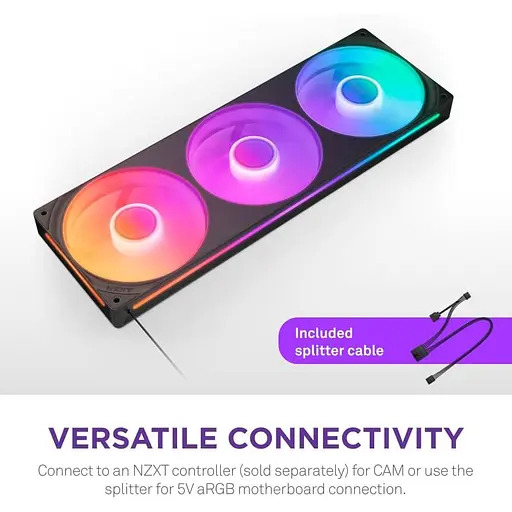 Вентилятор NZXT F360 RGB Core Black (RF-U36HF-B1) - фото 7