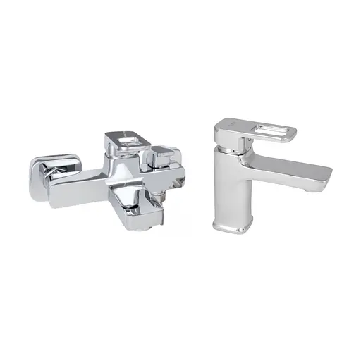 Набор смесителей для ванны Lidz Wawel 001 + Wawel 006 Chrome - фото 1