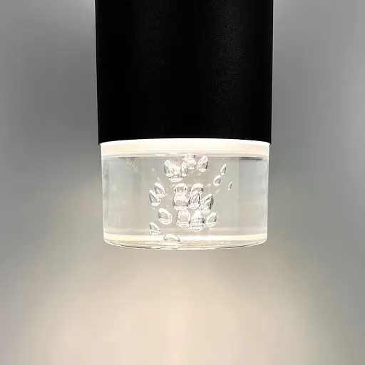 Фасадний чорний світильник з ефектом крапель 17х8 см | Line F | Арт. 8702 10W 3000K IP54 ВК - фото 2