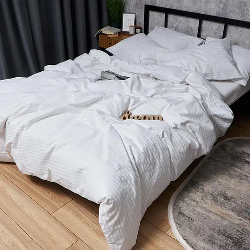 Комплект постельного белья Moon&Star Бязь Gold Люкс White Harmony King Size 220x240 наволочки 2х50х70 - фото 5