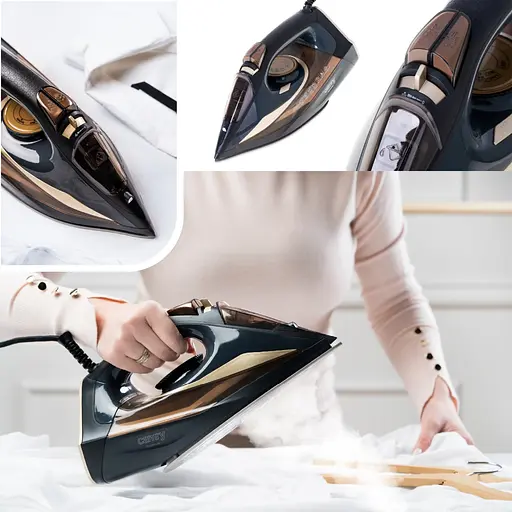 Праска Camry CR 5036 black-gold 3400Вт/ 360 мл/ кераміка/ ''Крапля-стоп''/автовимкнення/ чорна - фото 10