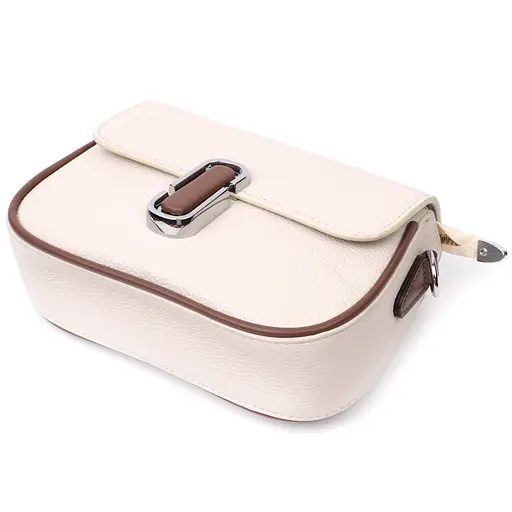 Полукруглая сумка для женщин Vintage с магнитом-защелкой из натуральной кожи 21.5х15х6 см sum0029022 - фото 5