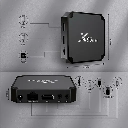 Смарт ТВ приставка X96 mini W2 2/16 Гб Smart TV Box Android 11 - фото 5